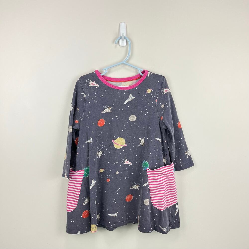 Mini Boden Gray Sprout in Space Tunic 7-8